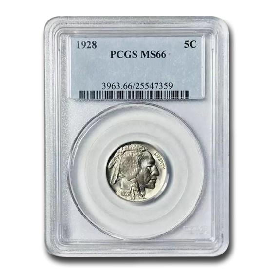 1928 Buffalo Nickel MS-66 PCGS 1928 Buffalo Nickel MS-66 PCGS